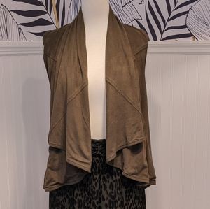 Mystree Olive Green Micro Suede Vest